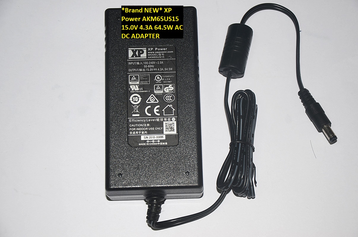*Brand NEW* XP Power AKM65US15 15.0V 4.3A 64.5W AC DC ADAPTER *Brand NEW* XP Power AKM65US15 15.0V 4.3A 64.5W AC DC ADAPTER